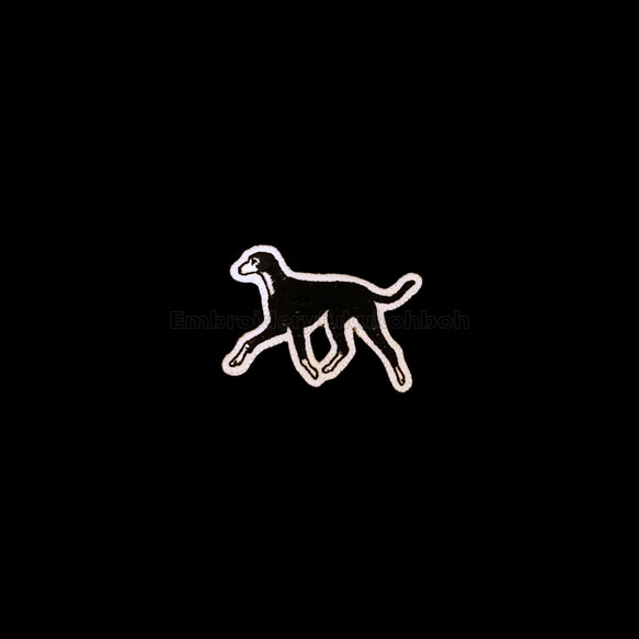 ランラン走るイタグレ　刺繍ワッペン　犬ワッペン　イタリアングレーハウンド 15枚目の画像