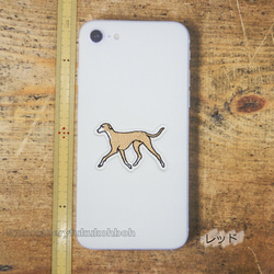 ランラン走るイタグレ　刺繍ワッペン　犬ワッペン　イタリアングレーハウンド 3枚目の画像