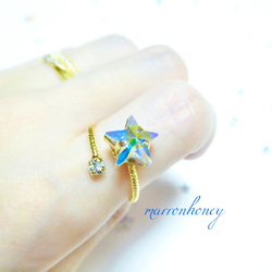 Star Swarovski Ring⭐︎co 2枚目の画像