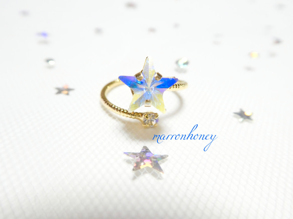 Star Swarovski Ring⭐︎co 1枚目の画像