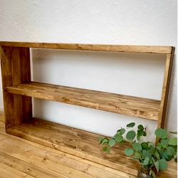 アンティーク シェルフ 棚 ローボード 飾り台 テレビ台 無垢材 シャビー 1_74b20e1a79525ffdef4f27c0344e