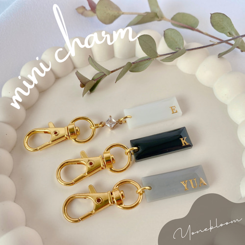 ミニ 名入れキーホルダー 文字入れ 名前入れ キーリング 誕生日 母の日