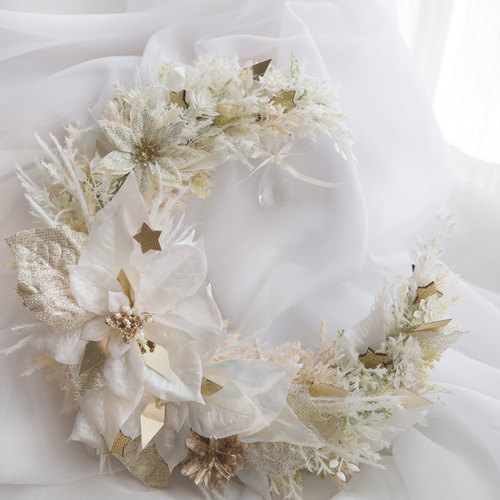 白夜のクリスマス三日月ホワイトリース*Creema限定クリスマス*冬の誕生