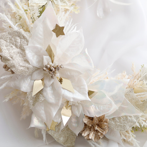 白夜のクリスマス三日月ホワイトリース*Creema限定クリスマス*冬の誕生