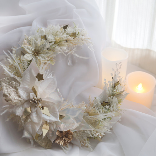 白夜のクリスマス三日月ホワイトリース*Creema限定クリスマス*冬の誕生