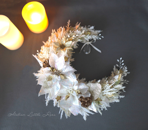 momo0923 三日月リース227(クリスマス) momo0923様専用 三日月リース