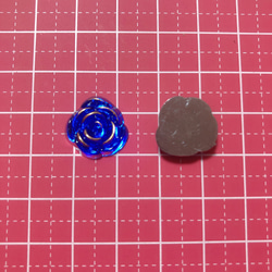 20個　薔薇　バラ　カボション　青色　ブルー　アモール 3枚目の画像