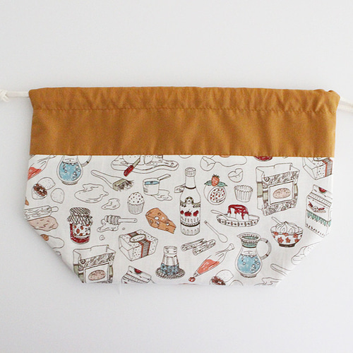 ナチュラルキッチン模様のお弁当巾着 弁当袋・風呂敷 sunny day works