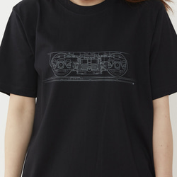 鉄道Tシャツ｜台車 （ Black × Dark Gray ） 鉄道グッズ ギフト プレゼント 8枚目の画像