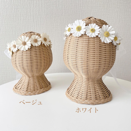 花冠 4サイズ】花冠（ペーパーフラワー）マーガレット花冠 雑貨