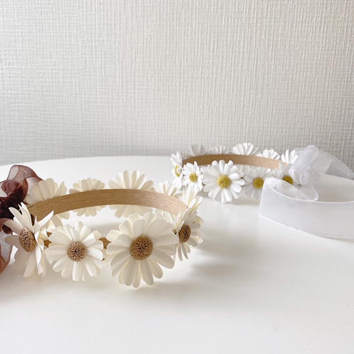 4サイズ】花冠（ペーパーフラワー）マーガレット花冠 雑貨・その他