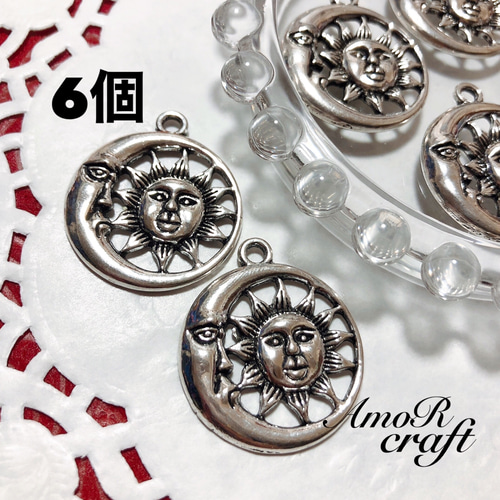顔のチャーム 6個セット