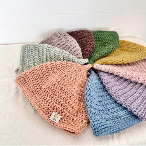 どんぐり帽子＊大人なドリンクカラー／ニット帽＊秋冬春 帽子(ベビー