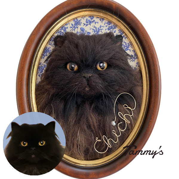 羊毛フェルト 黒猫 オーダーメイド