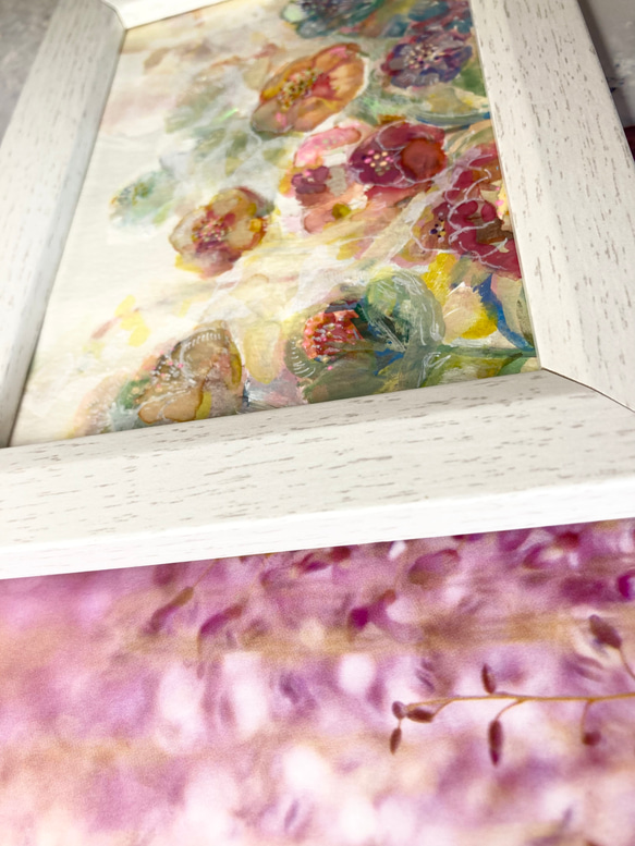 ポピー　花　花の絵　ハンドメイド　水彩　アクリル　カラフル　幸せな予感 5枚目の画像