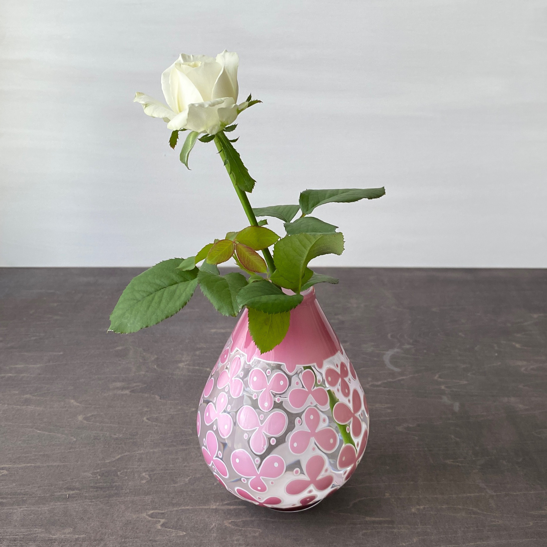 pattern vase 桃色花 一輪挿し・花瓶・花器 shizuka miura 通販