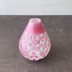 pattern vase  桃色花 2枚目の画像