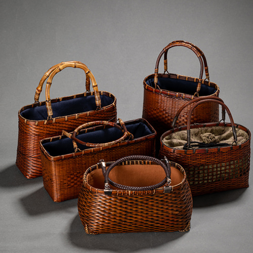 レディー☆ ハンドバッグ☆ 職人手作り☆ 竹編みバッグ☆ 便攜 ☆小物  