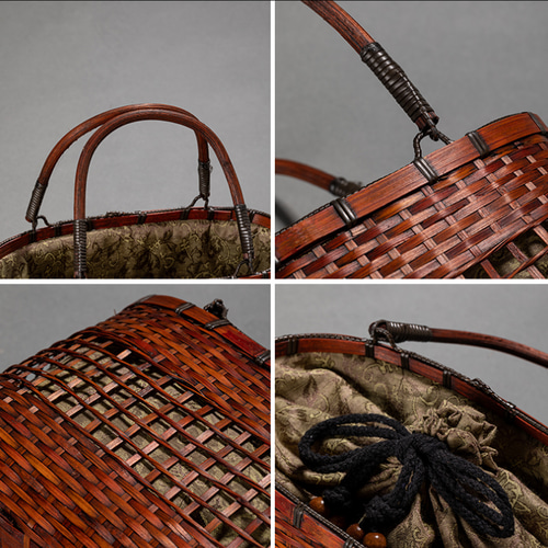 レディー☆ ハンドバッグ☆ 職人手作り☆ 竹編みバッグ☆ 便攜 ☆小物  