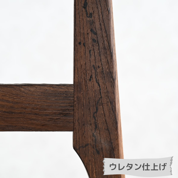 古材で作った丸テーブル　木材_天板：栗材（くり） ／脚部：栗材（くり） 9枚目の画像