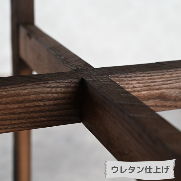 古材で作った丸テーブル　木材_天板：栗材（くり） ／脚部：栗材（くり） 8枚目の画像