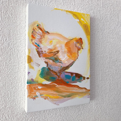 【原画】『ンホニの鶏』（ニワトリ、パステル画） 原画】『ンホニの鶏』（ニワトリ、パステル画） 【原画