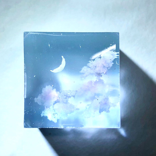 空レジン-浅縹色空（ミニサイズ) プレゼント/雲/月 その他アート Annie