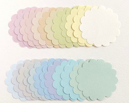 クラフトパンチのカード(5.1cm)24枚〜くすみカラーランダム コメント