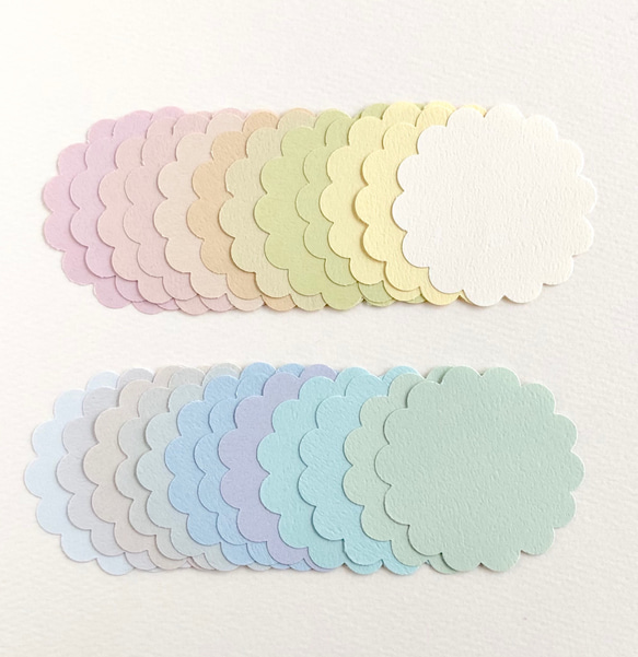 クラフトパンチのカード(5.1cm)24枚〜くすみカラーランダム コメント