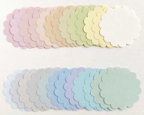 クラフトパンチのカード(4.5cm)24枚〜くすみカラーランダム コメント