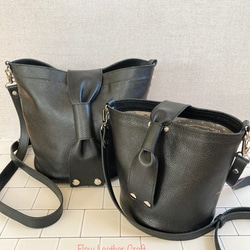 黒のレザーバケツ型ショルダーバッグ COACH レザー バケツ型 ショルダーバッグ ブラック | すべての
