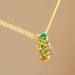 - aki mikaku - Emerald & Green Spphire & Peridot Necklace 3枚目の画像