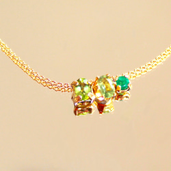 - aki mikaku - Emerald & Green Spphire & Peridot Necklace 2枚目の画像