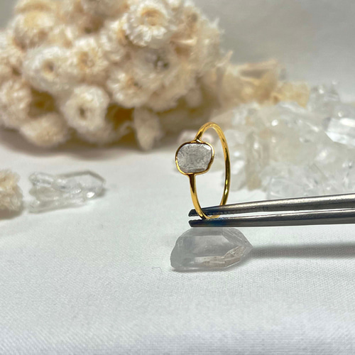 スライスダイヤK10リング 15号サイズ 約0.2~0.35cts ベゼル スライスダイヤK10リング 15号サイズ 約0.2~0.35cts ベゼル