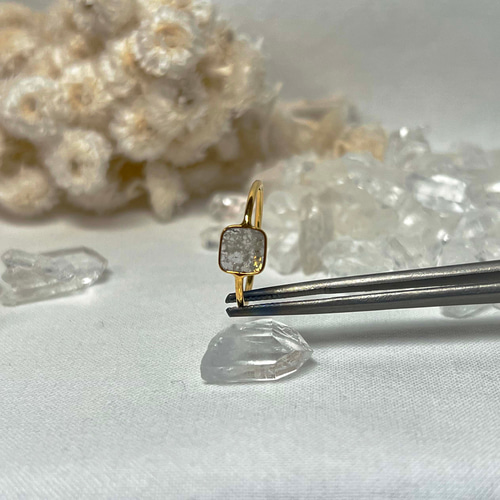 スライスダイヤK10リング 15号サイズ 約0.2~0.35cts ベゼル スライスダイヤK10リング 15号サイズ 約0.2~0.35cts ベゼル