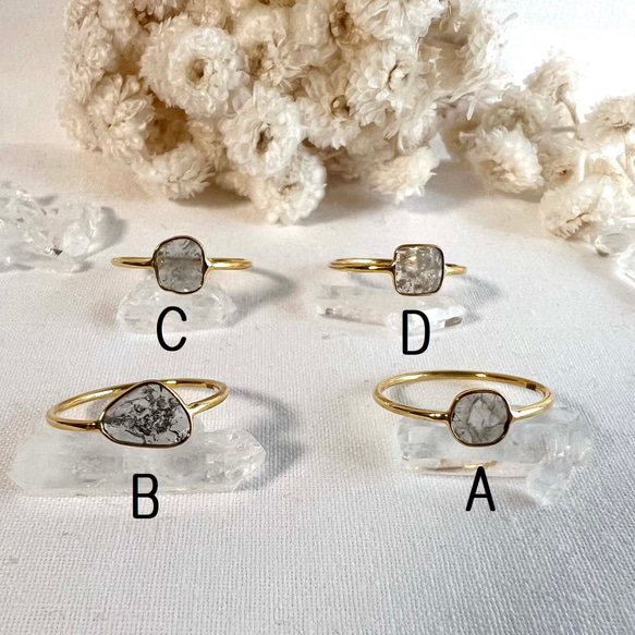 スライスダイヤK10リング 15号サイズ 約0.2~0.35cts ベゼル スライスダイヤK10リング 15号サイズ 約0.2~0.35cts ベゼル