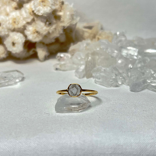 スライスダイヤK10リング 15号サイズ 約0.2~0.35cts ベゼル スライスダイヤK10リング 15号サイズ 約0.2~0.35cts ベゼル