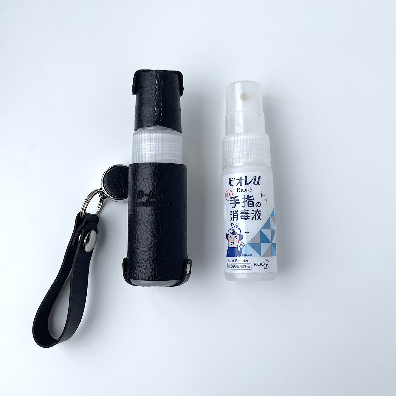 本革：ビオレu 手指の消毒液（30ml ）専用スプレーボトルケース