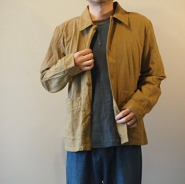 カバーオール ジャケット コットン 綿 無地 ライトアウター カジュアル メンズ レディース