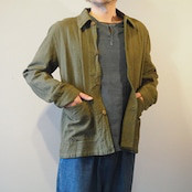 カバーオール ジャケット コットン 綿 無地 ライトアウター カジュアル メンズ レディース