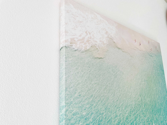 リゾートビーチフォトキャンバス インテリアアートパネル サーフィンの写真 大きめサイズ 海の景色 壁掛けポスター ハワイ 3枚目の画像