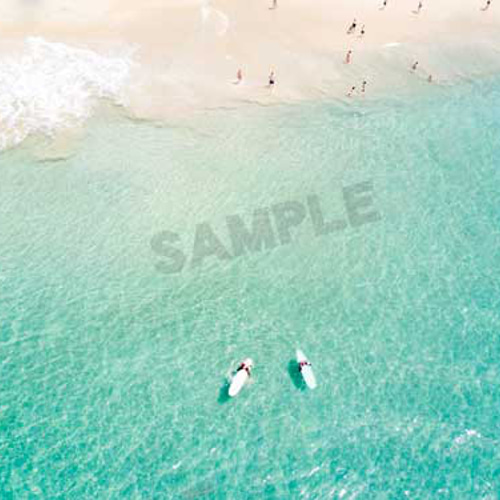 リゾートビーチフォトキャンバス インテリアアートパネル サーフィンの