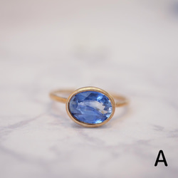 神秘◇寶藍色藍晶石戒指◇黃金 第2張的照片