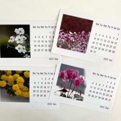 2023年カレンダー 日本の四季 月曜始まり（卓上、壁掛けケース付き） 4枚目の画像