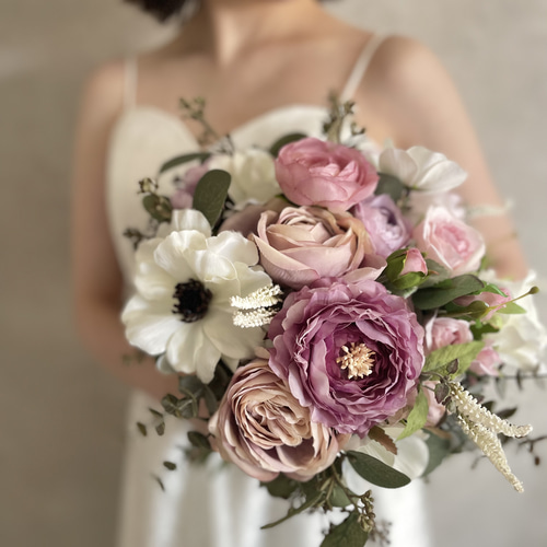 ウェディングブーケ ブートニアアーティフィシャルフラワブーケヘア