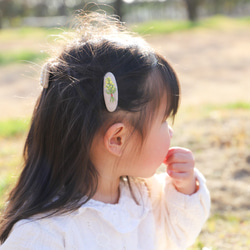 お花刺繍 刺繍パッチンピン パッチンピン ヘアアクセサリー ベビー用品 出産祝い キッズヘアアクセサリー赤ちゃん 刺繍 6枚目の画像