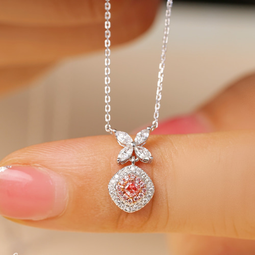 ネックレスK18天然ダイヤモンド