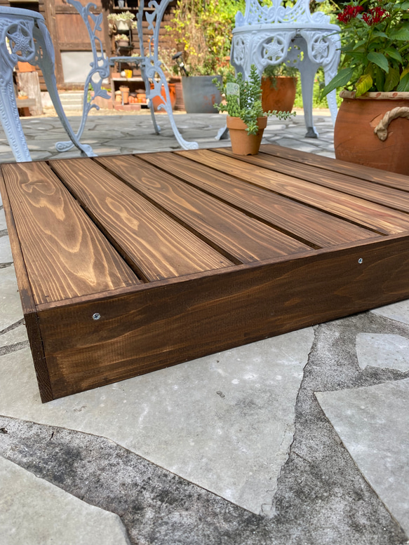 ウッドパネルデザインの天然木鉢カバー 鉢カバー ウッドプランター 10