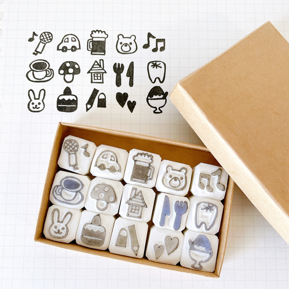 消しゴムはんこミニ文字はんこオーダーページ 手帳スタンプ