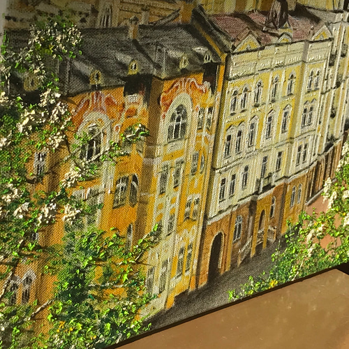油絵 キーウ旧市街 絵画 kamekoen 通販 14702234｜Creema(クリーマ)